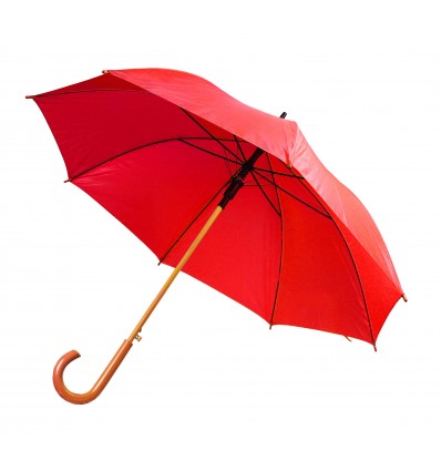 Зонт-трость полуавтомат ТМ "Бергамо",цвет:красный,размер:O 108 см