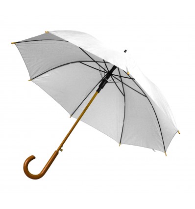 Зонт-трость полуавтомат ТМ "Бергамо",цвет:белый,размер:O 108 см