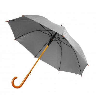 Зонт-трость полуавтомат ТМ "Бергамо",цвет:серый,размер:O 108 см