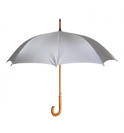 Зонт-трость полуавтомат ТМ "Бергамо",цвет:серебристый,размер:O 108 см
