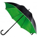 Зонт-трость, двухцветный,цвет:черный/зеленый,размер:o 110 см