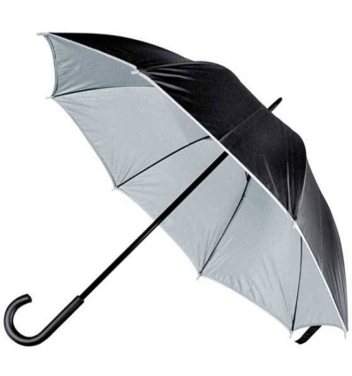 Зонт-трость, двухцветный,цвет:черный/серый,размер:o 110 см