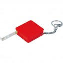 Маленькая рулетка длиной 1 метр квадратной формы,цвет:красный,размер:4 x 4 x 1 см