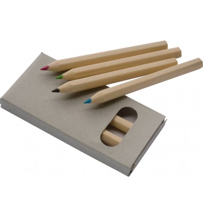 Дерев'яні олівці "Minnie",колір:коричневий,розмір:9,3 x 4,9 x 0,9 cm
