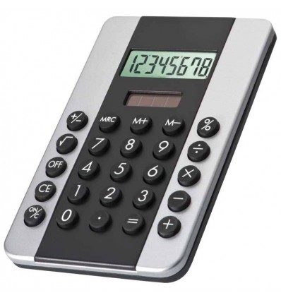Калькулятор из пластмассы,цвет:черный,размер:7,2 x 12 x 1 см