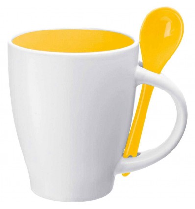 Фарфоровая кружка(чашка),цвет:желтый,размер:o 8,5 x 12,5 см
