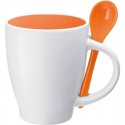 Фарфоровая кружка(чашка),цвет:оранжевый,размер:o 8,5 x 12,5 см