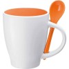 Фарфоровий кухоль (чашка),колір:помаранчевий,розмір:o 8,5 x 12,5 см