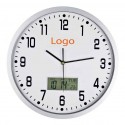 Настенные часы с метереологическими показателями,цвет:белый,размер:o 35 x 2,7 см