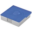 Практична пластикова коробочка для візиток,колір:синій,розмір:10,0 x 9,7 x 2,5 см