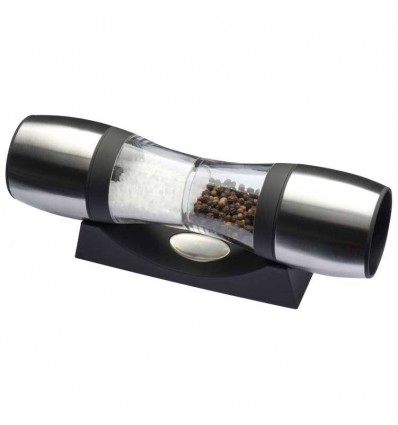Металлическая дробилка для соли и перца,цвет:серый,размер:22,8 x 9 x 6 см