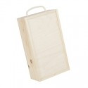 Подарункова дерев'яна коробка,колір:світло-бежевий,розмір:35,5х21х10 см