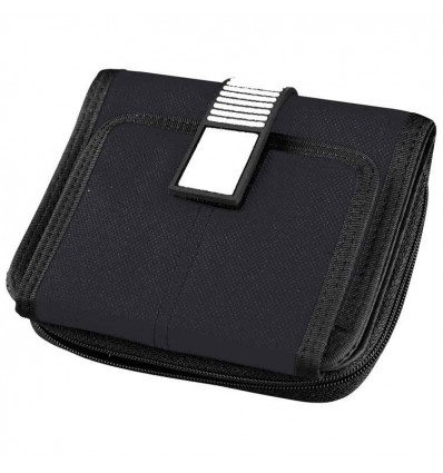 Нейлоновий, гаманець,колір:чорний,розмір:12,5 x 10,7 x 2 см