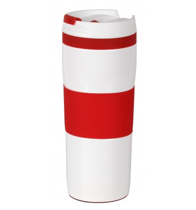 Термокружка вакуумная ТМ "Бергамо",цвет:красный,размер: