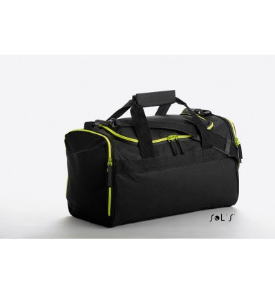 Спортивная сумка из полиэстера 600d SOL'S LIGA,цвет:черный/неон-лайм,размер:один размер