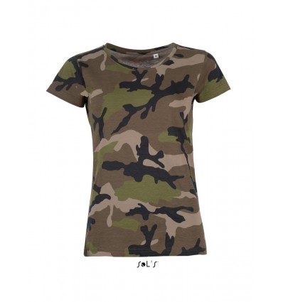 Футболка SOL'S CAMO WOMEN,цвет:камуфляж,размер:L