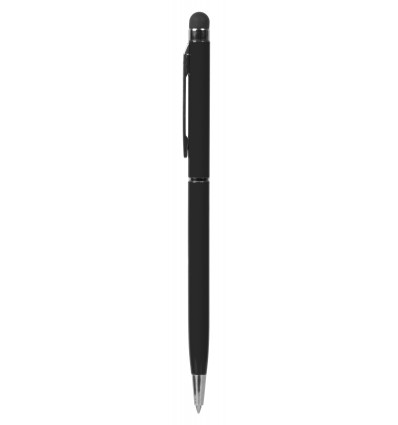 Ручка-стилус металлическая ТМ "Bergamo",цвет:черный,размер: