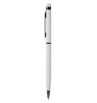 Ручка-стилус металлическая ТМ "Bergamo",цвет:белый,размер: