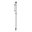 Ручка-стилус металева ТМ "Bergamo",колір:білий,розмір: