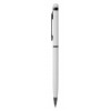 Ручка-стилус металева ТМ "Bergamo",колір:білий,розмір:
