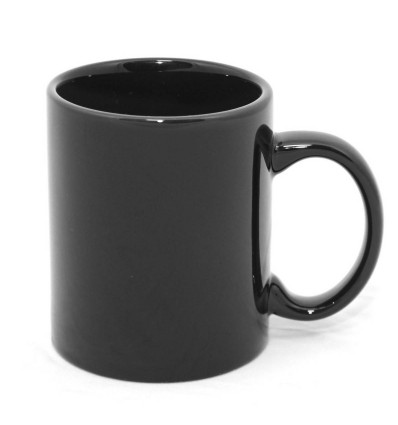 Чашка керамическая,цвет:черный,размер:340 мл