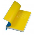 Бизнес-блокнот "Funky",цвет:синий/желтый,размер:130 ? 210 мм