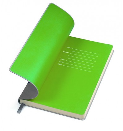 Бізнес-блокнот "Funky",колір:сірий/зелений,розмір:130 × 210 мм