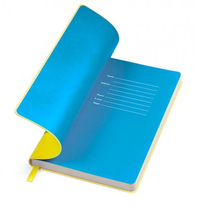 Бизнес-блокнот "Funky",цвет:желтый/синий,размер:130 × 210 мм