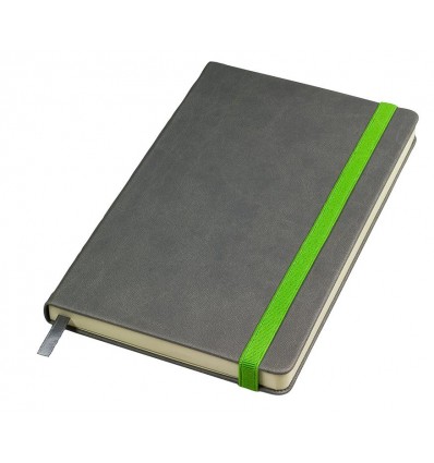 Бизнес-блокнот "Fancy",цвет:серый/зеленый,размер:130*210 мм