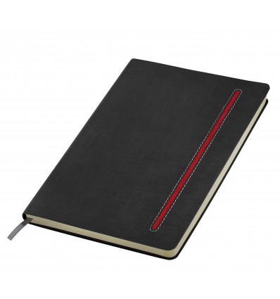 Бізнес-блокнот А5 "Elegance",колір:графіт/червоний,розмір:148 х210 мм