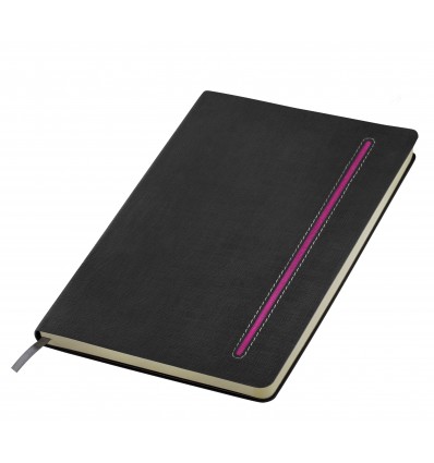 Бізнес-блокнот А5 "Elegance",колір:графіт/рожевий,розмір:148 х210 мм