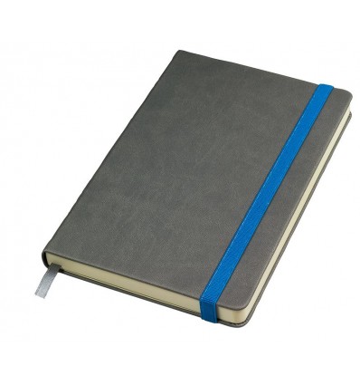 Бизнес-блокнот "Fancy",цвет:серый/синий,размер:130 x 210 mm