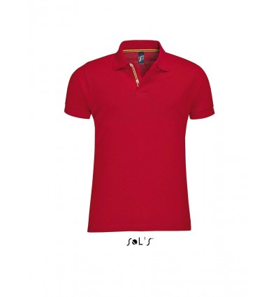 Чоловіча сорочка поло SOL'S PATRIOT,колір:червоний/білий,розмір:XXL