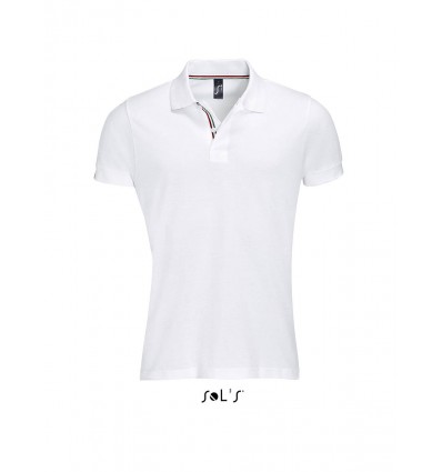 Мужская рубашка поло SOL'S PATRIOT,цвет:белый/красный,размер:M