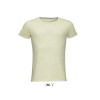 Чоловіча футболка з круглим коміром в смужку SOL'S MILES MEN,колір:білий/жовтий,розмір:L