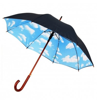Сучасний парасольку тростину напівавтомат ТМ "Бергамо",колір:чорний/синій,розмір:О 105 см