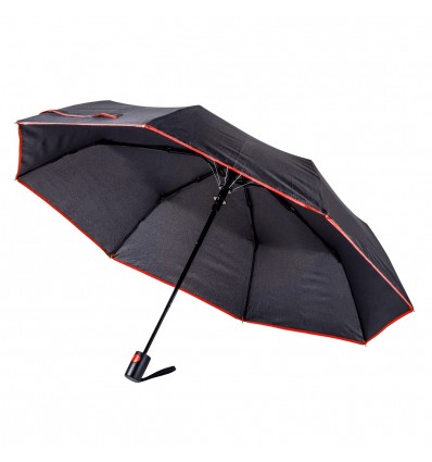 Складаний напівавтоматичний парасольку ТМ "Bergamo",колір:чорний/червоний,розмір:О 96 см