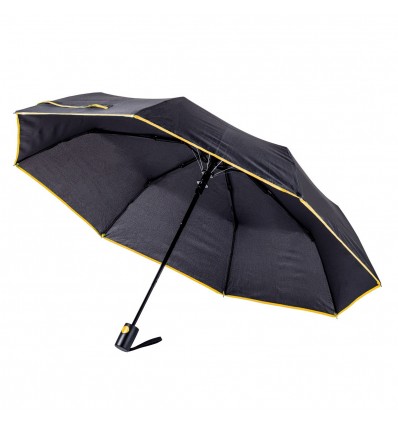 Складаний напівавтоматичний парасольку ТМ "Bergamo",колір:чорний/жовтий,розмір:О 96 см