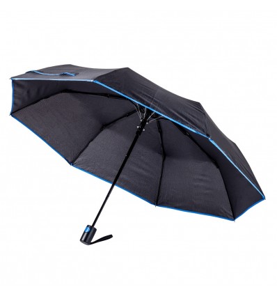 Складаний напівавтоматичний парасольку ТМ "Bergamo",колір:чорний/синій,розмір:О 96 см