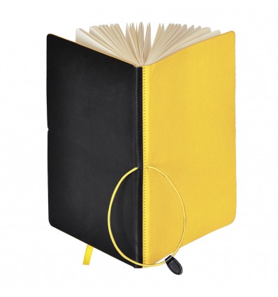 Бізнес-блокнот А5 "Franky MixMe",колір:жовтий/чорний,розмір:130 × 210 мм