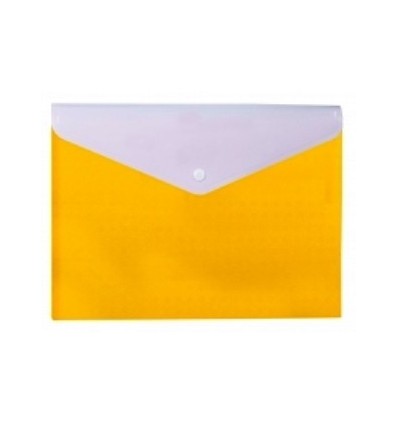 Папка-конверт А4 "Вишиванка" на кнопці, на 2 відділення, жовта
