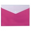 Папка-конверт А4 "Вишиванка" на кнопке, на 2 отделения, розовая