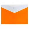 Папка-конверт А4 на кнопке с расширением, ПОЛОСА, оранжевая