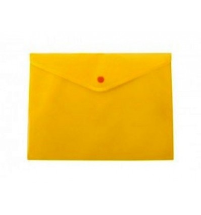ПАПКА-конверт А4 на кнопці жовта, глянець 120 мкм Delta