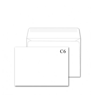 Конверт С6 (114х162мм) білий СКЛ з вн. печаткою (50 шт)