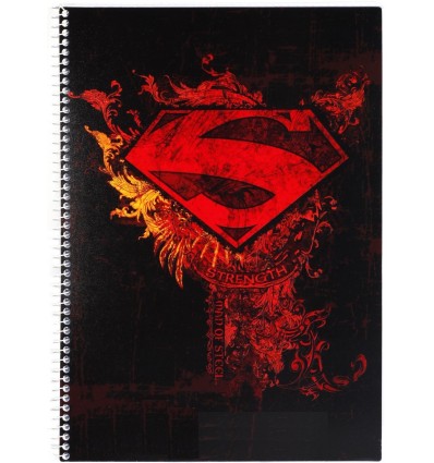Блокнот "Superman", А4, 80 арк., червоний