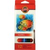 Акварельные цветные карандаши Mondeluz «Рыбки», 12 цв.
