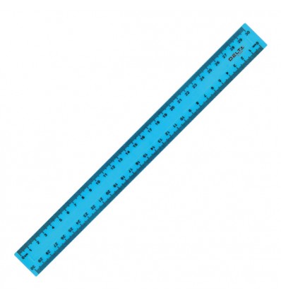 Лінійка пластикова, 30 см, блакитна