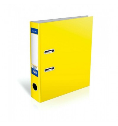 Папка-регистратор LUX, А4, 70мм, желтая