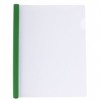 Папка А4 пластиковая с планкойприжимом 95 л, зеленая